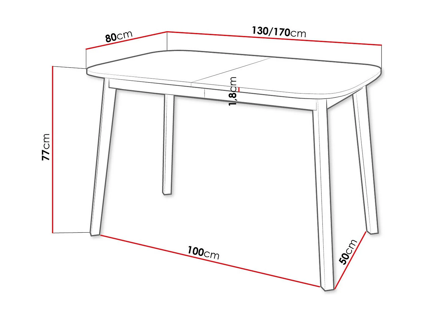 Table Edmond 110, Chêne doré artisanal|Noir, 77x80x130cm, Disponible, Stratifié, Bois