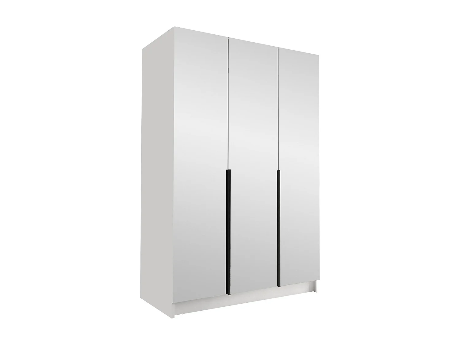 Armoire Closico 196, Noir|Blanc, 215x150x58cm, Portes d'armoire: Avec des charnières