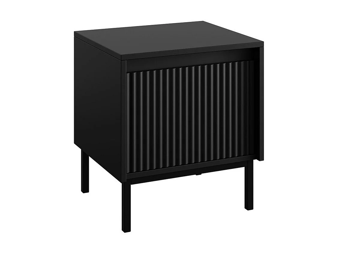 Table de chevet Comfivo Delruva 105, Noir, 50x45x40cm, MDF|Stratifié