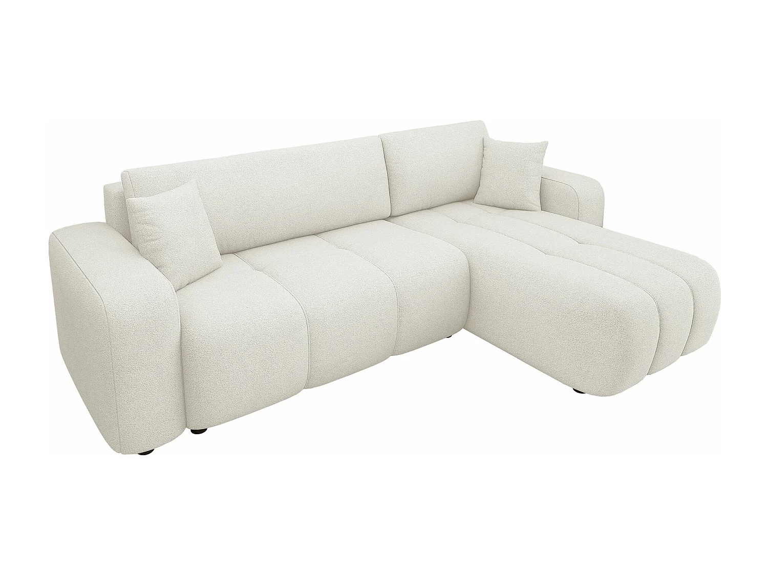 Sofá rinconero Comfivo Laurus, Gris claro, Función de descanso, Almacenaje, 244x145x82cm