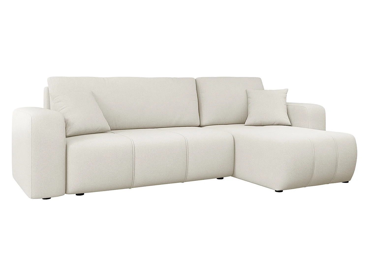 Canapé d'angle 3 places en tissu brun 244x145x82 cm