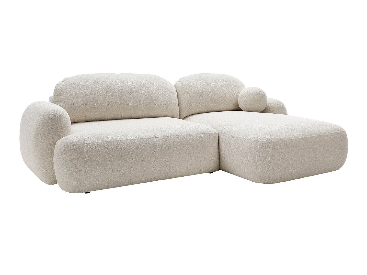 Sofá rinconero TrendyNest Ardea I, Crema, Función de descanso