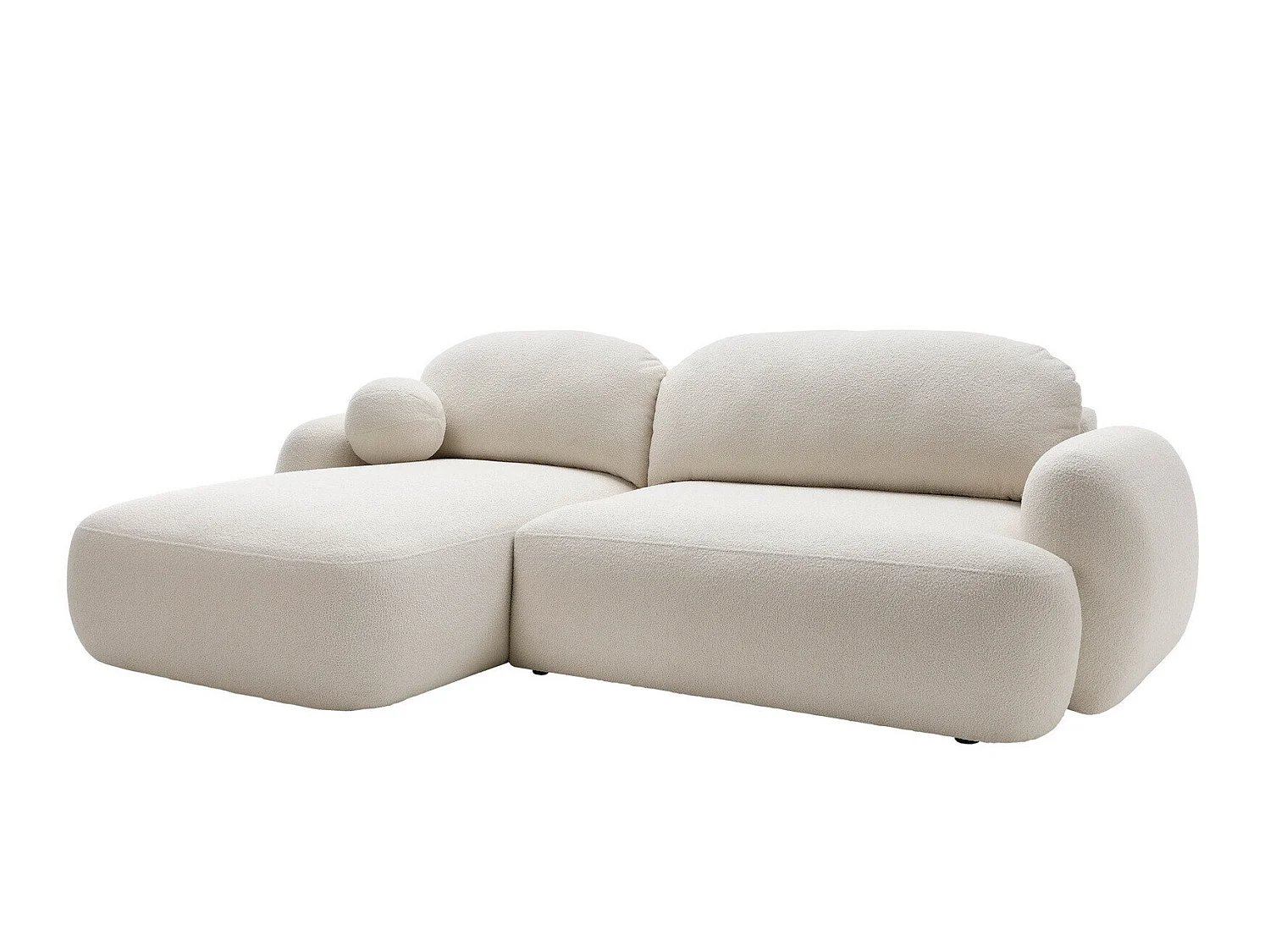 Sofá rinconero TrendyNest Ardea I, Crema, Función de descanso