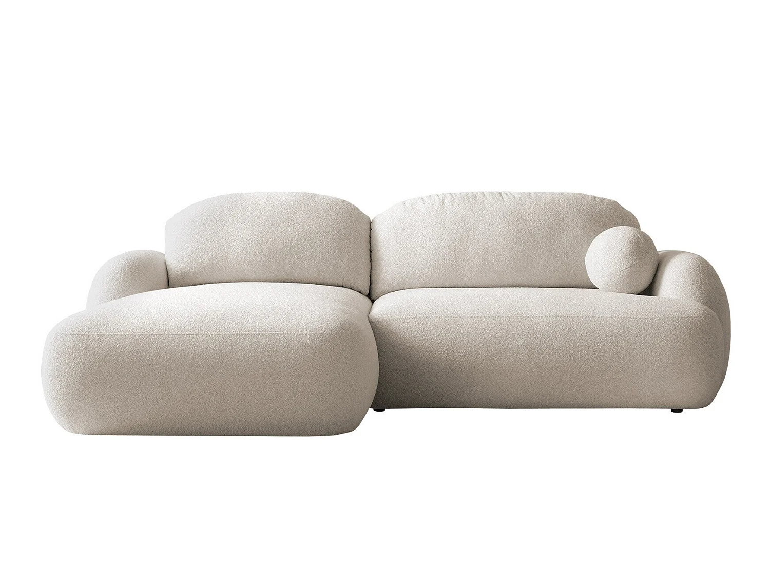 Sofá rinconero TrendyNest Ardea I, Crema, Función de descanso
