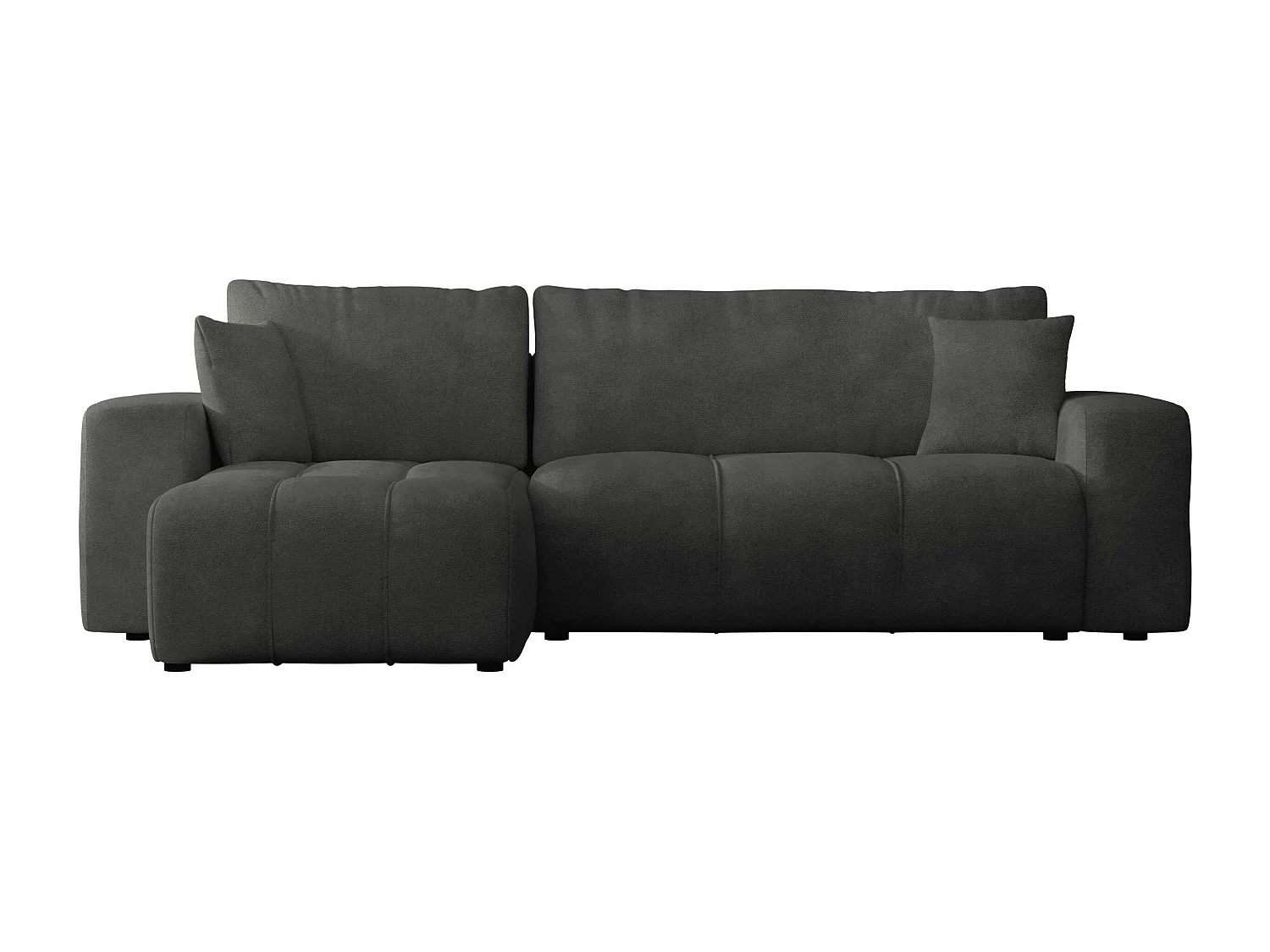 Canapé d'angle Comfivo 361, Noir, Disponible, 244x145x82cm