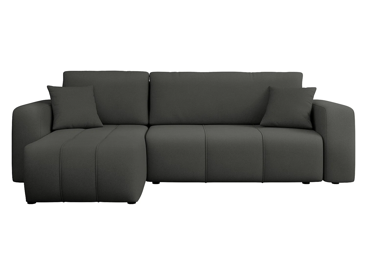 Sofá rinconero Comfivo Laurus, Gris oscuro, Función de descanso