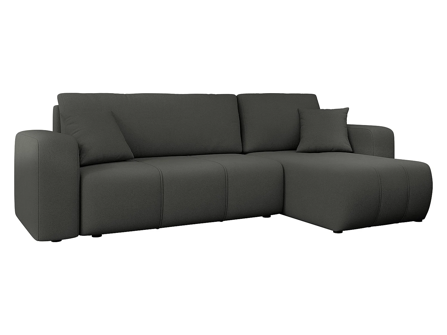 Sofá rinconero Comfivo Laurus, Gris oscuro, Función de descanso