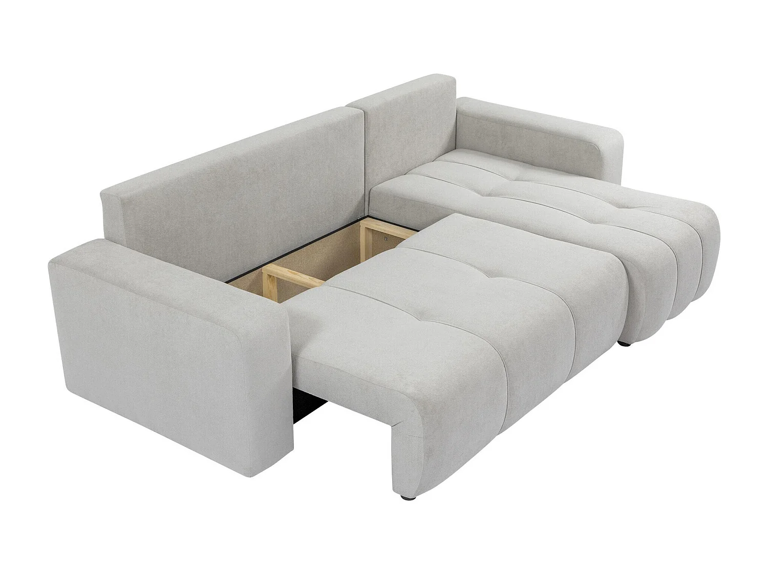 Canapé d'angle Comfivo 361, Brun clair, Disponible, 244x145x82cm