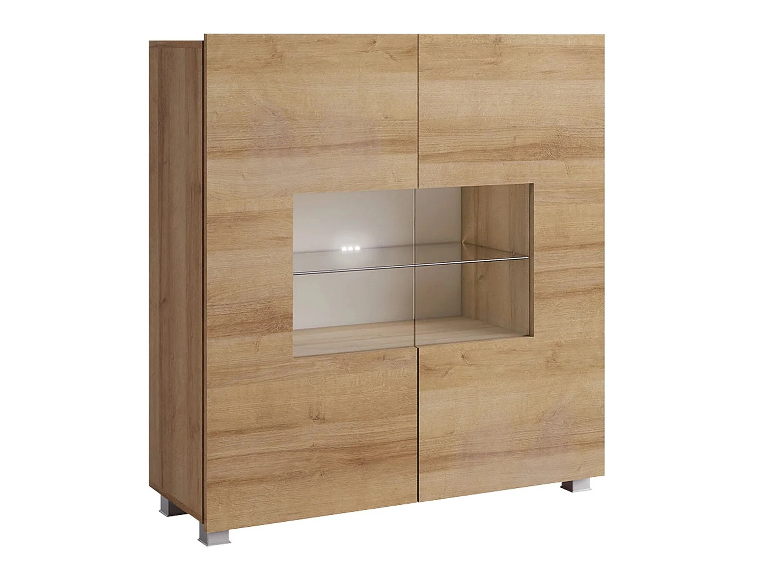 Aparador Remus, Número de puertas: 2, Vidrio templado, 11x10x4cm
