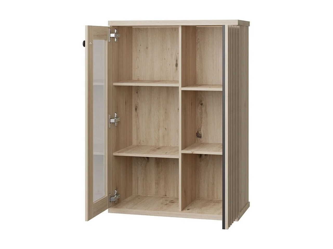 Buffet Venmava 102, Chêne Artisan|Noir, 132x86cm, Le nombre de portes: 241cm