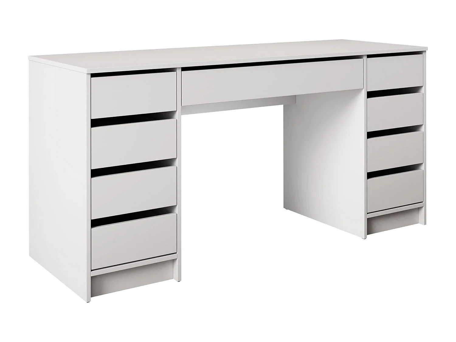 Bureau Comfivo Terros II, Avec tiroirs, 76x154x55cm, Blanc