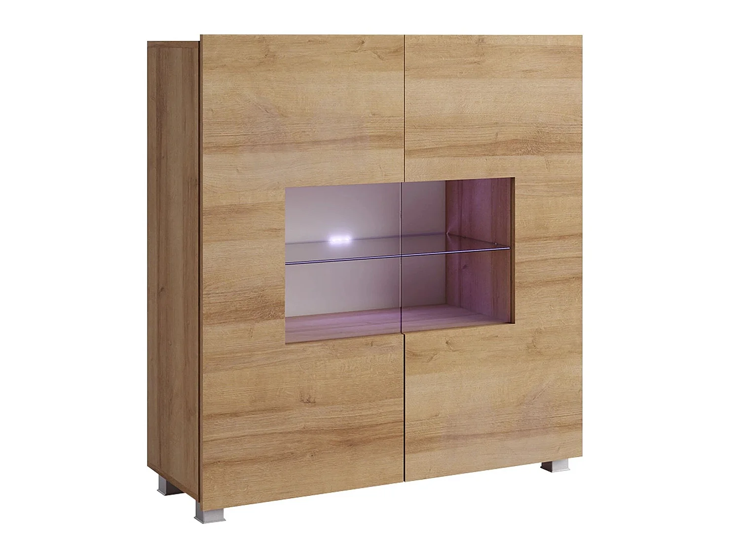 Aparador Remus, Número de puertas: 2, Vidrio templado, 11x10x4cm