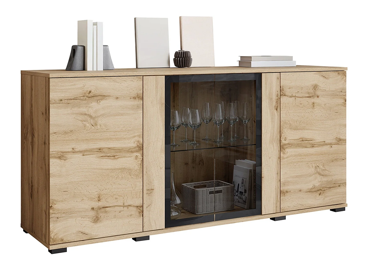 Buffet Torcame 102, Le nombre de portes: 4, Stratifié, 7x15x4cm