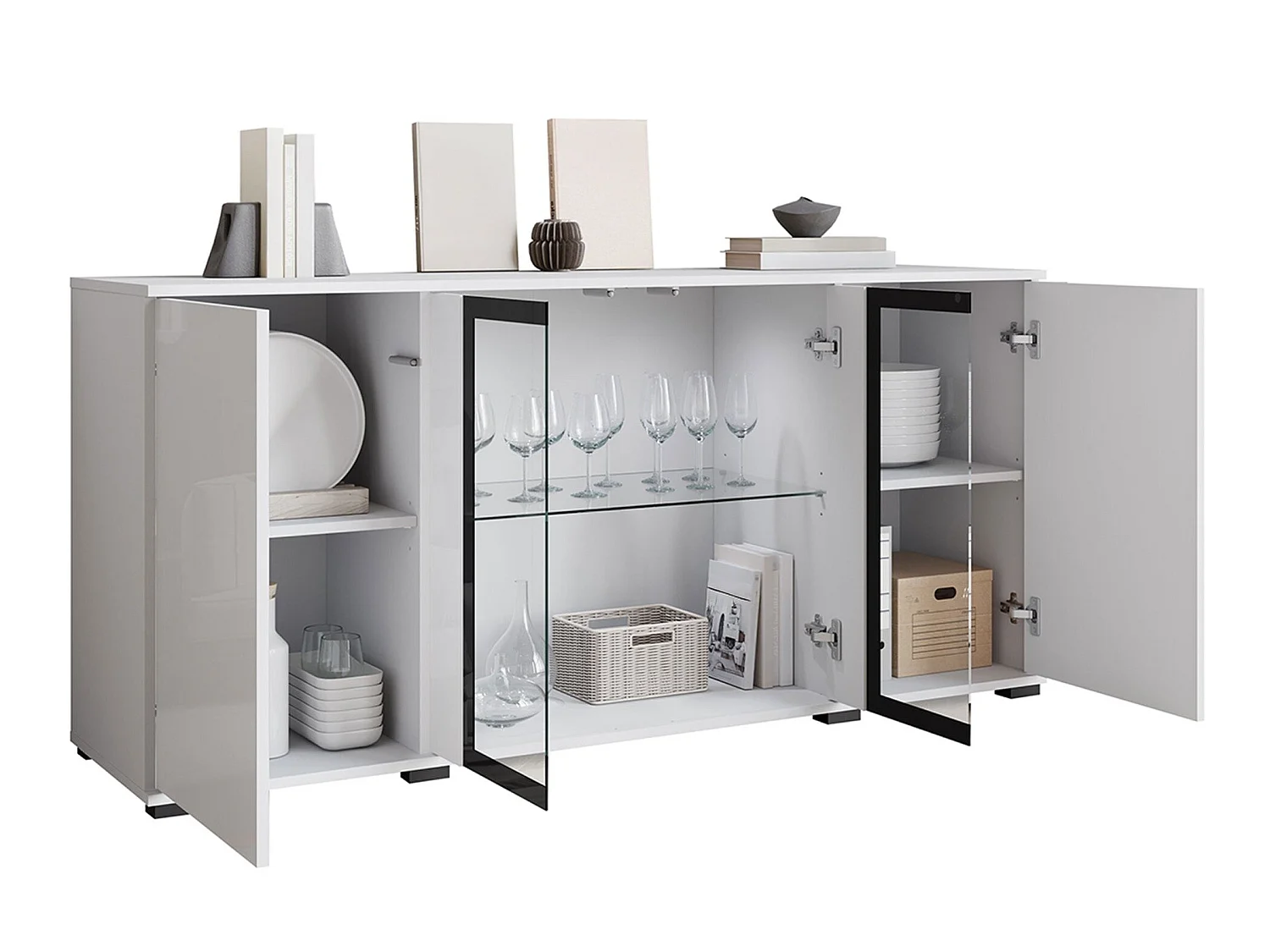 Buffet Torcame 102, Le nombre de portes: 4, Stratifié, 7x15x4cm