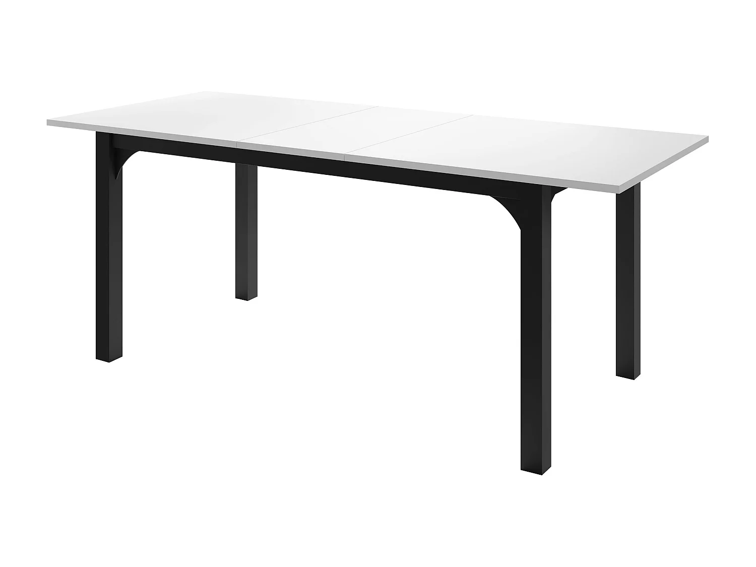 Table Oswego 137, Graphite|Noir, 76x90x160cm, Disponible, Stratifié, Métal