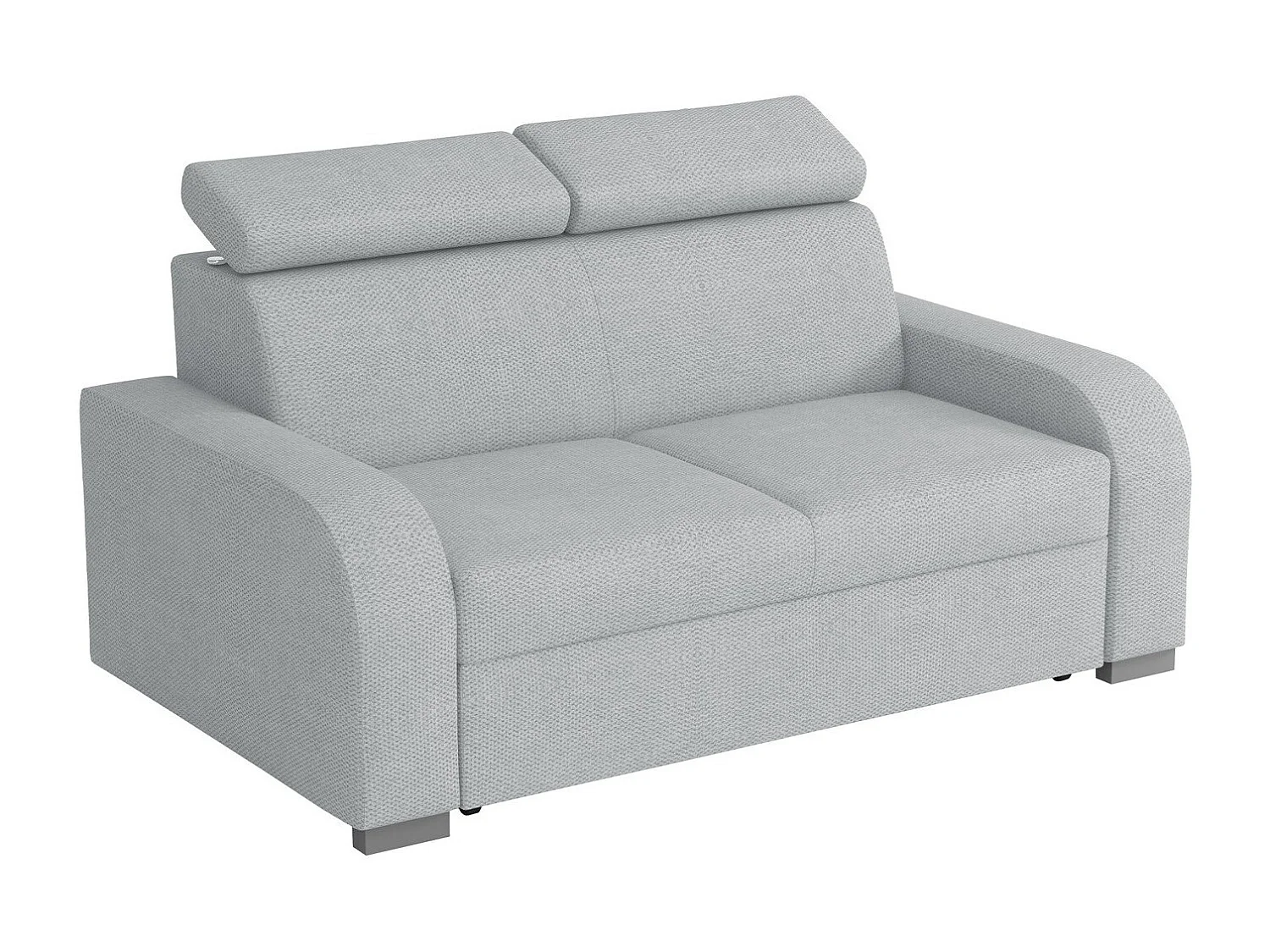 Canapé Ovos I, Gris, 170x100x85cm, Tissu, Pieds: Plastique|Bois