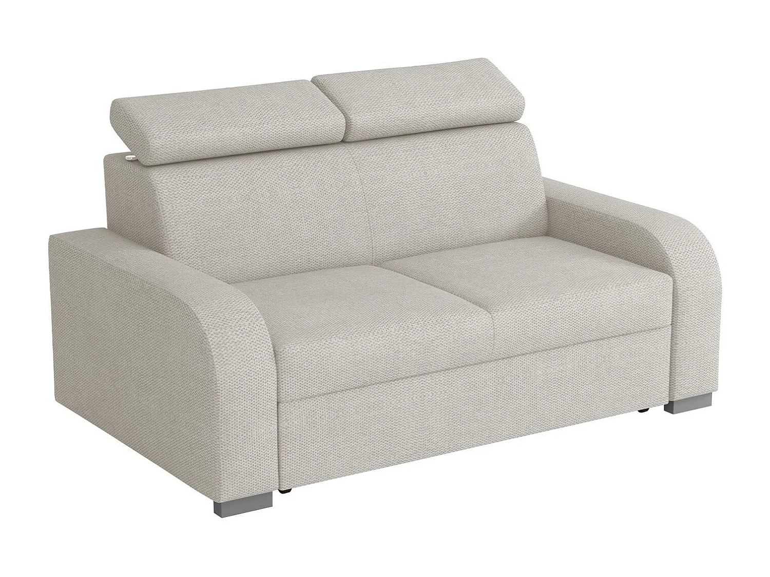 Canapé Etrcala 103, Brun clair, 170x100x85cm, Tissu, Pieds: Plastique|Bois