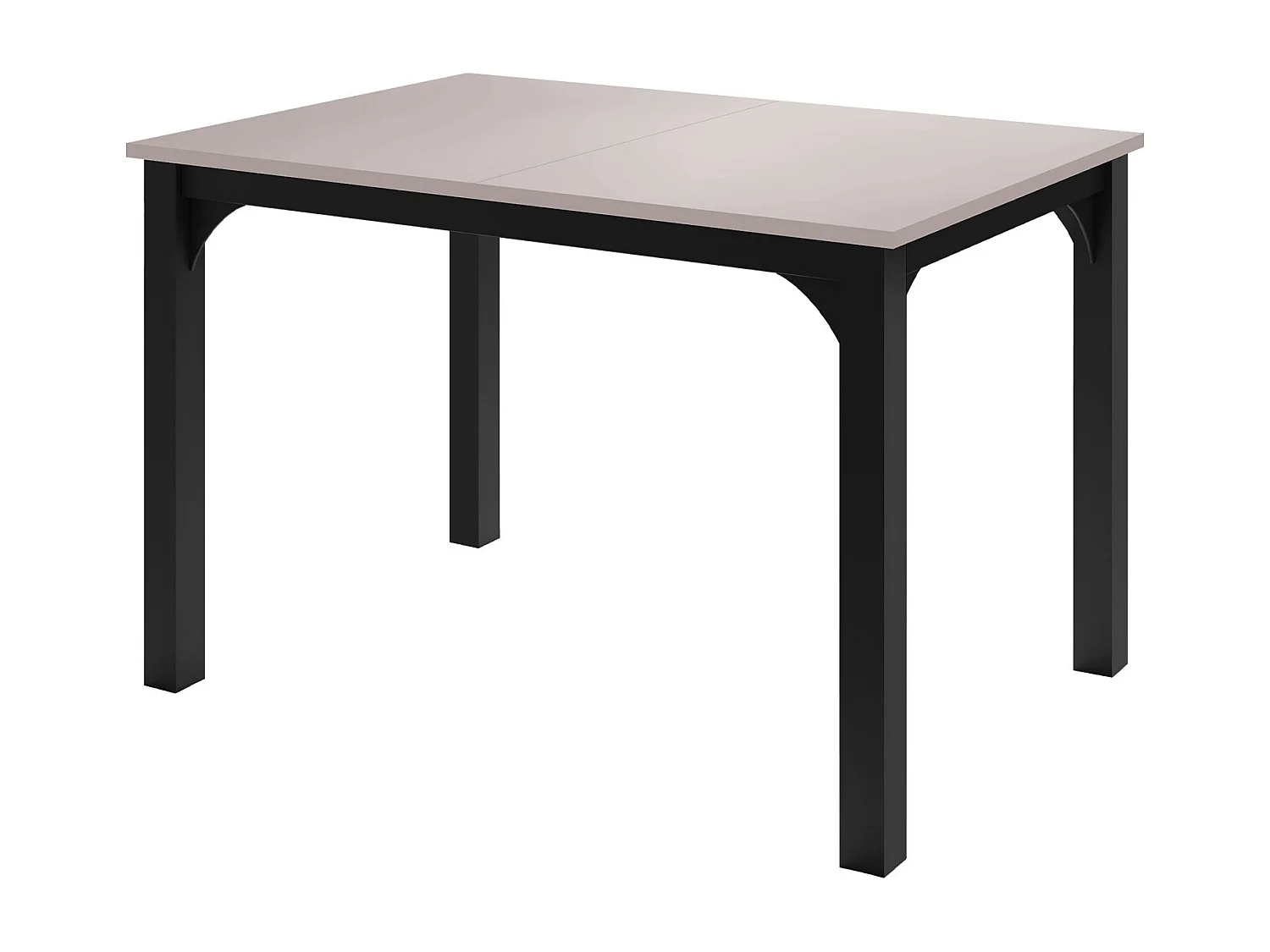 Table Oswego 135, Cachemire|Noir, 76x80x120cm, Disponible, Stratifié, Métal