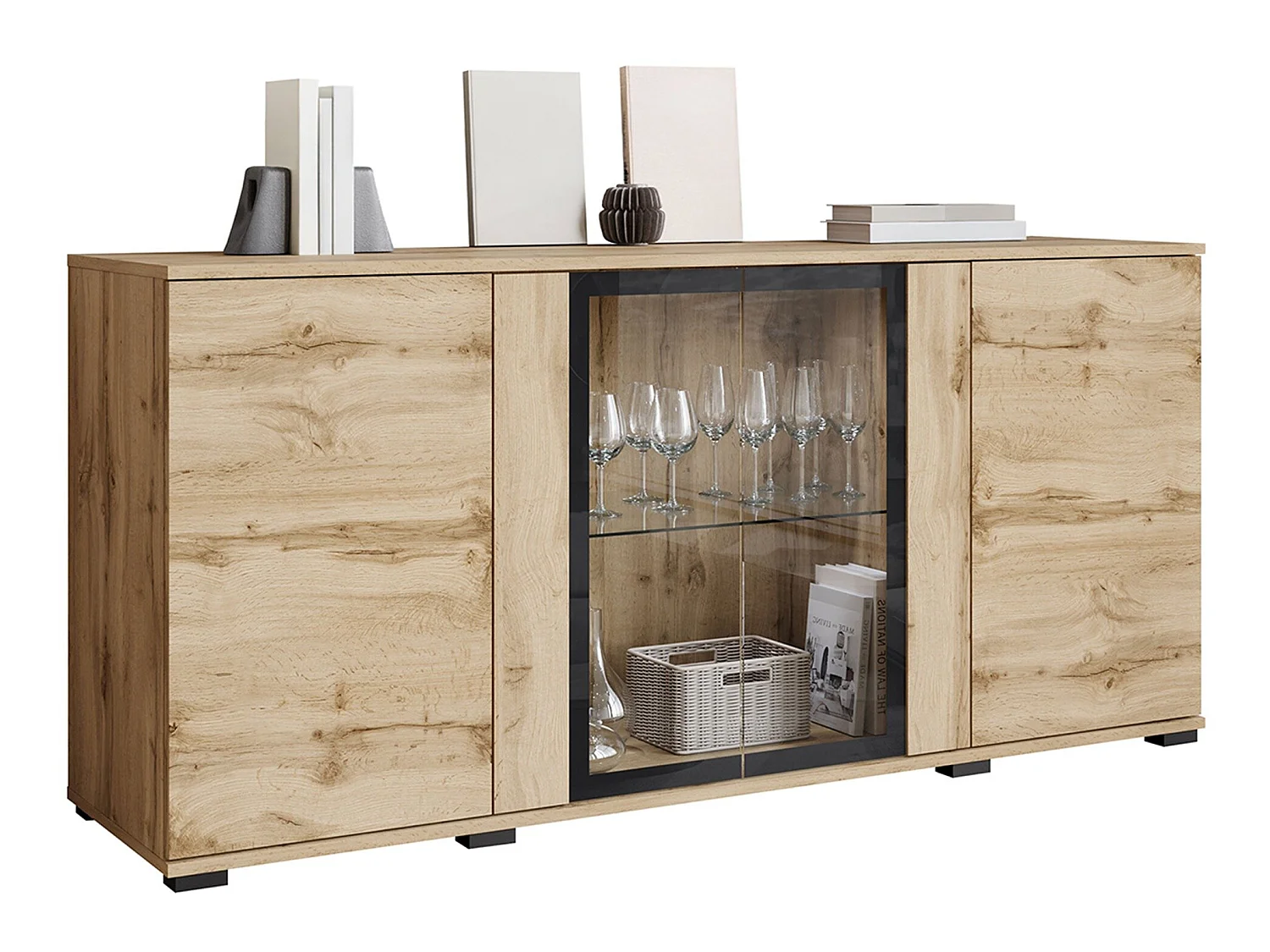 Buffet Torcame 102, Le nombre de portes: 4, Stratifié, 7x15x4cm
