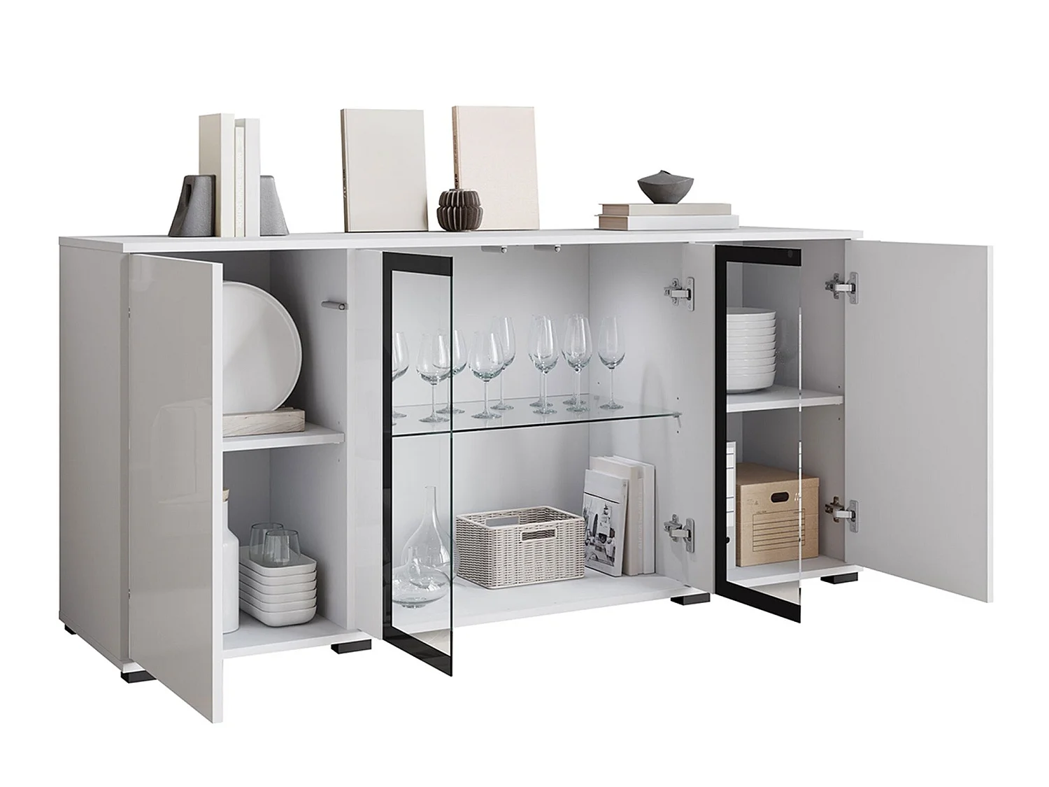 Buffet Torcame 102, Le nombre de portes: 4, Stratifié, 7x15x4cm