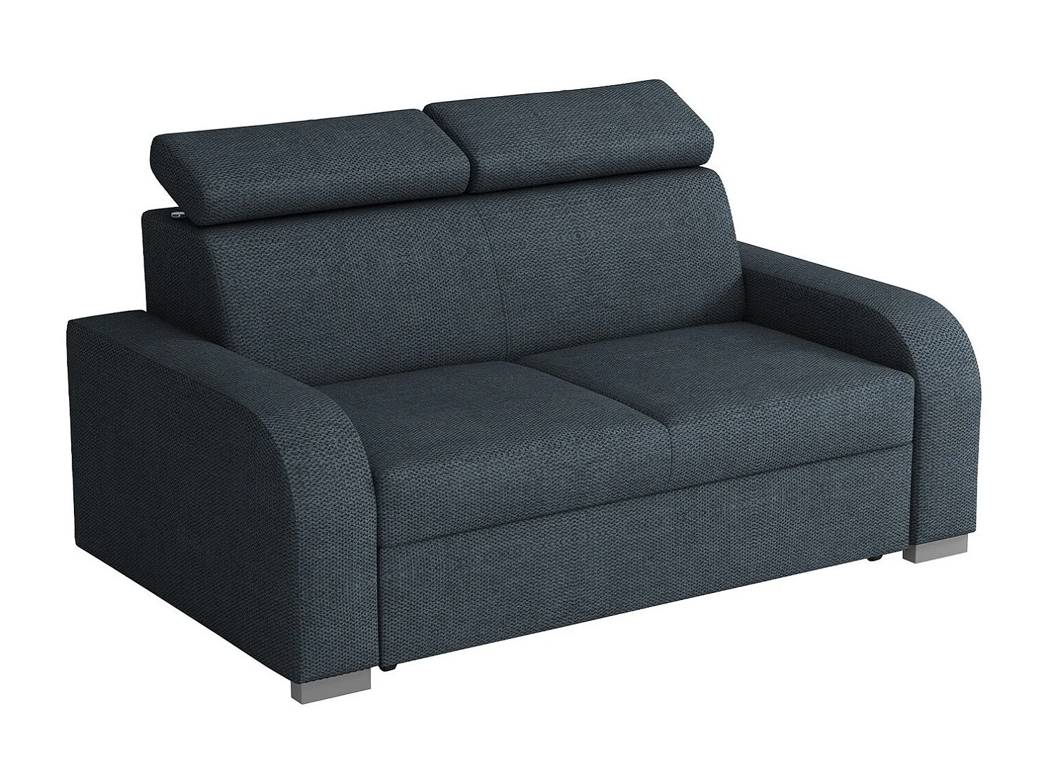 Canapé Etrcala 103, Bleu, 170x100x85cm, Tissu, Pieds: Plastique|Bois