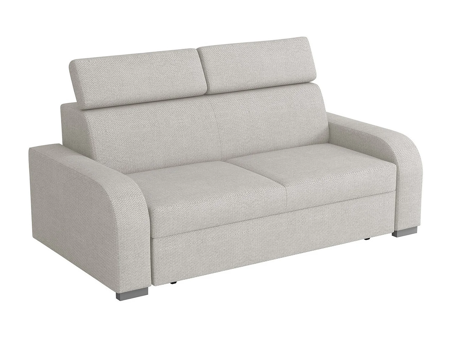 Canapé Etrcala 102, Gris, 200x100x85cm, Tissu, Pieds: Bois|Plastique