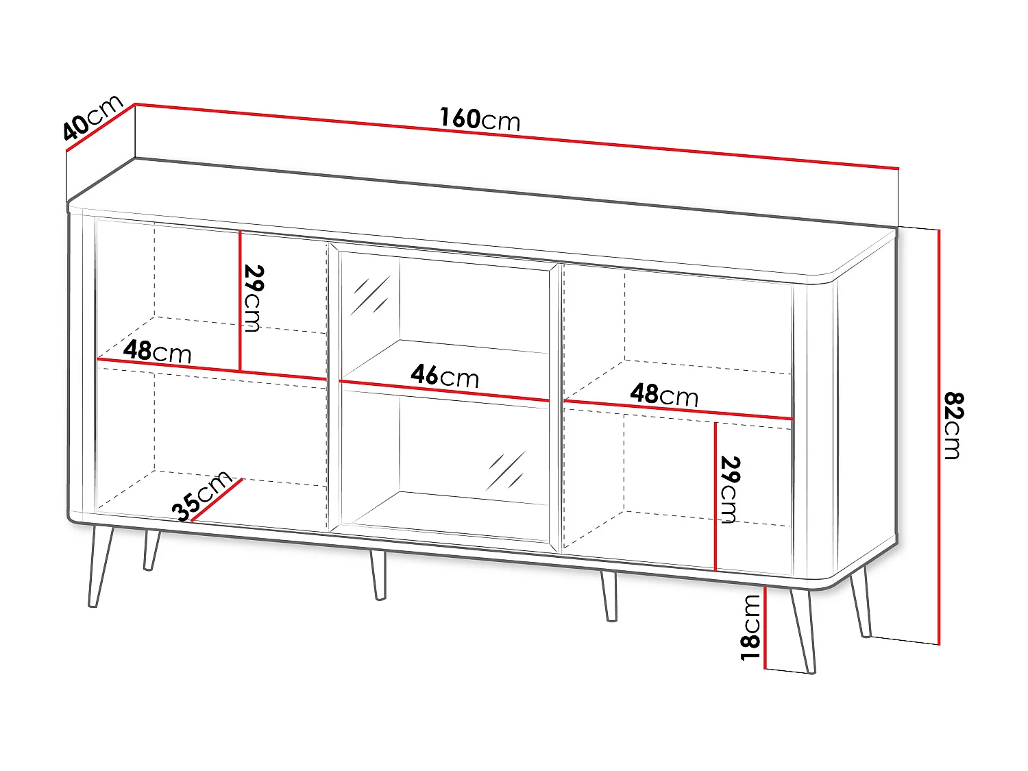 Buffet Lufela 105, Cachemire|Marbre gris, 82x160x40cm, Stratifié|Verre trempé|MDF