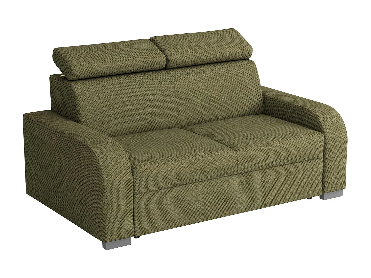 Canapé Etrcala 103, Vert, 170x100x85cm, Tissu, Pieds: Plastique|Bois
