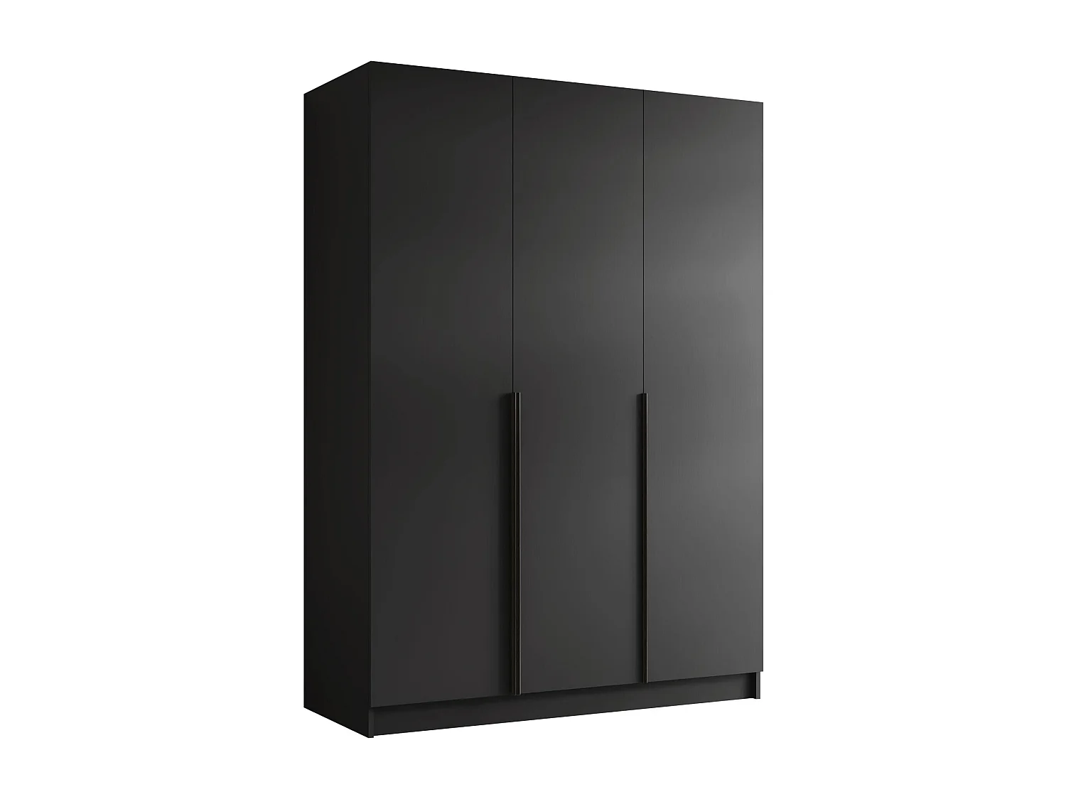 Armoire Closico Decoron I, Noir, 215x150x58cm, Portes d'armoire: Avec des charnières