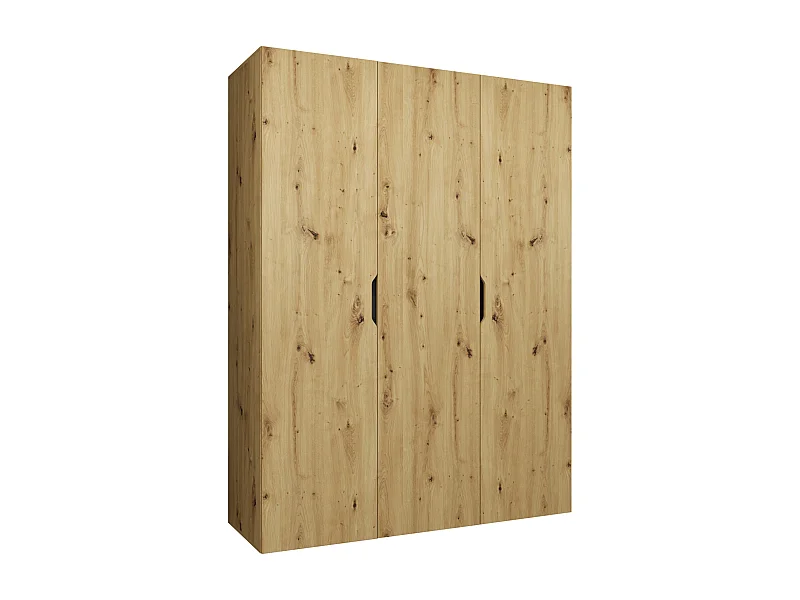 Armoire Hartford 511, Chêne Artisan, 202x150x50cm, Portes d'armoire: Avec des charnières