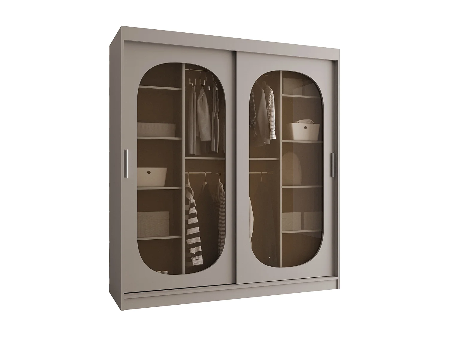 Armoire Hartford 520, Cachemire, 200x180x62cm, Portes d'armoire: Coulissantes