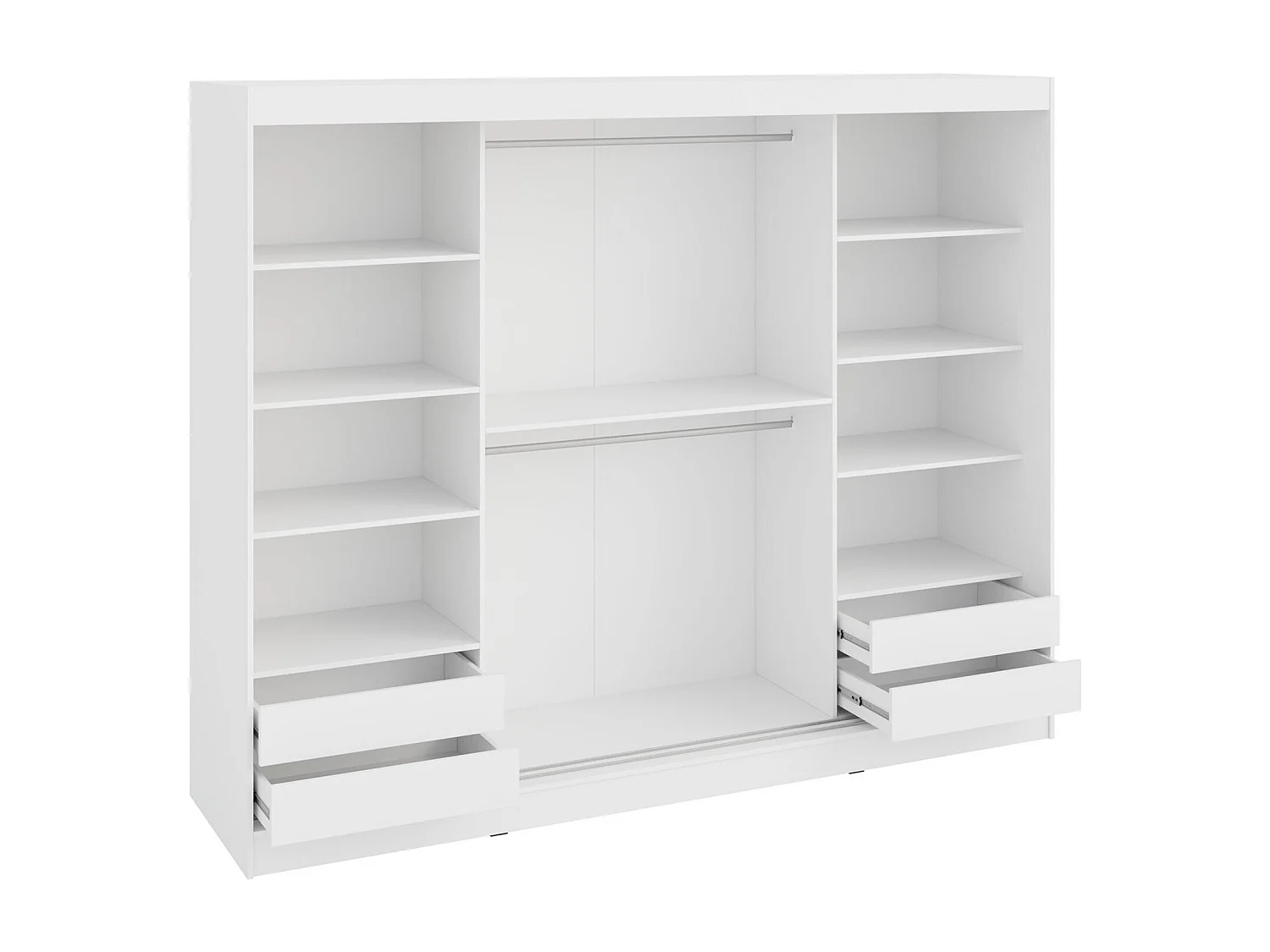 Armoire Comfivo 428, Noir, 203x250x65cm, Portes d'armoire: Coulissantes