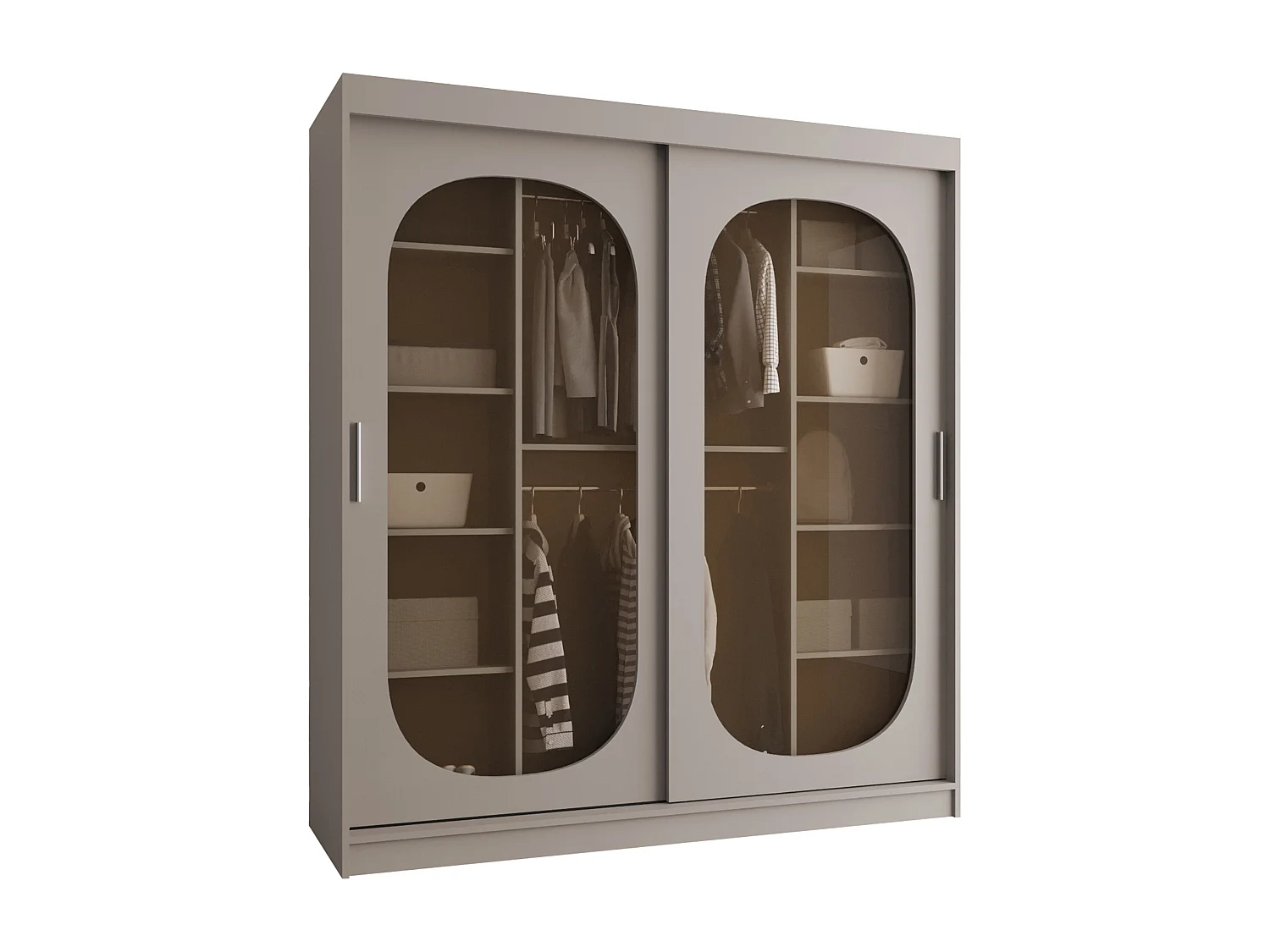 Armoire Hartford 520, Cachemire, 200x180x62cm, Portes d'armoire: Coulissantes