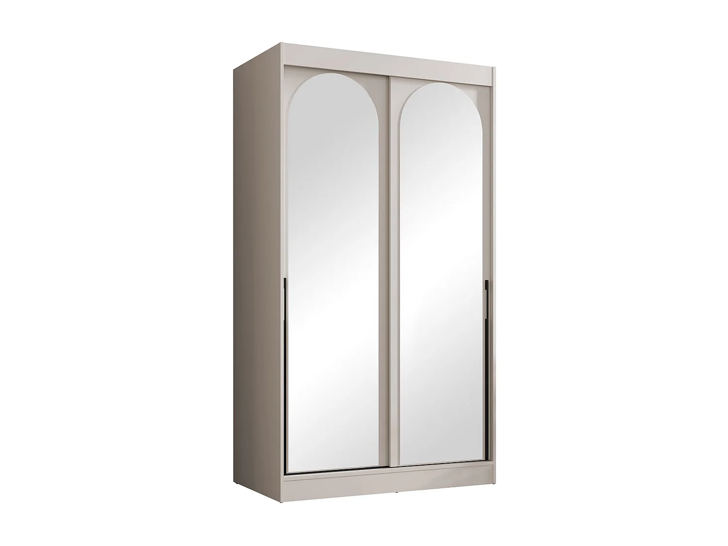 Armoire Toledo 130, Noir|Cachemire, 216x120x65cm, Portes d'armoire: Coulissantes