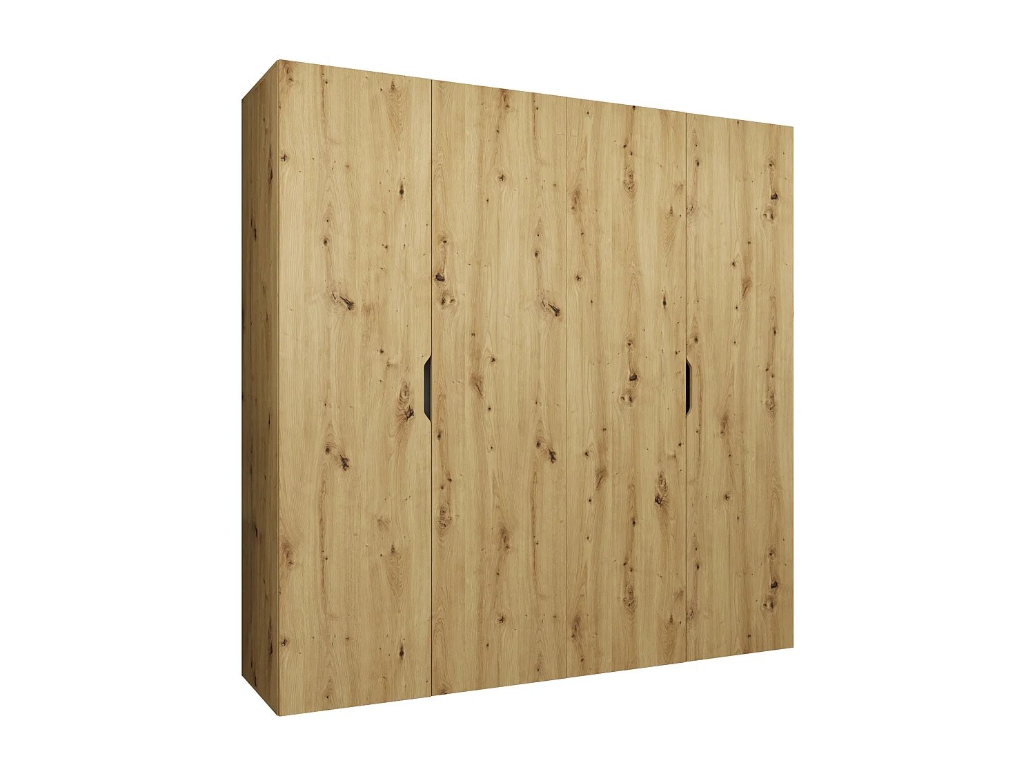 Armoire Hartford 513, Chêne Artisan, 202x200x50cm, Portes d'armoire: Avec des charnières