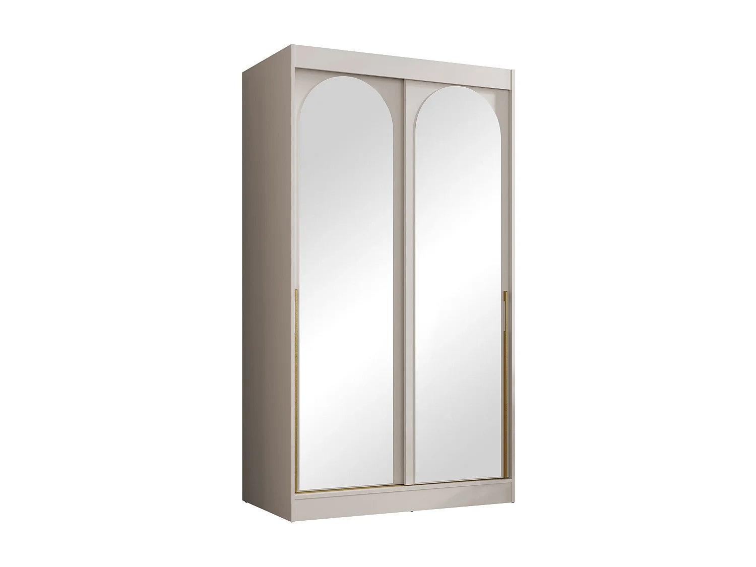Armoire Toledo 130, Cachemire|Doré, 216x120x65cm, Portes d'armoire: Coulissantes