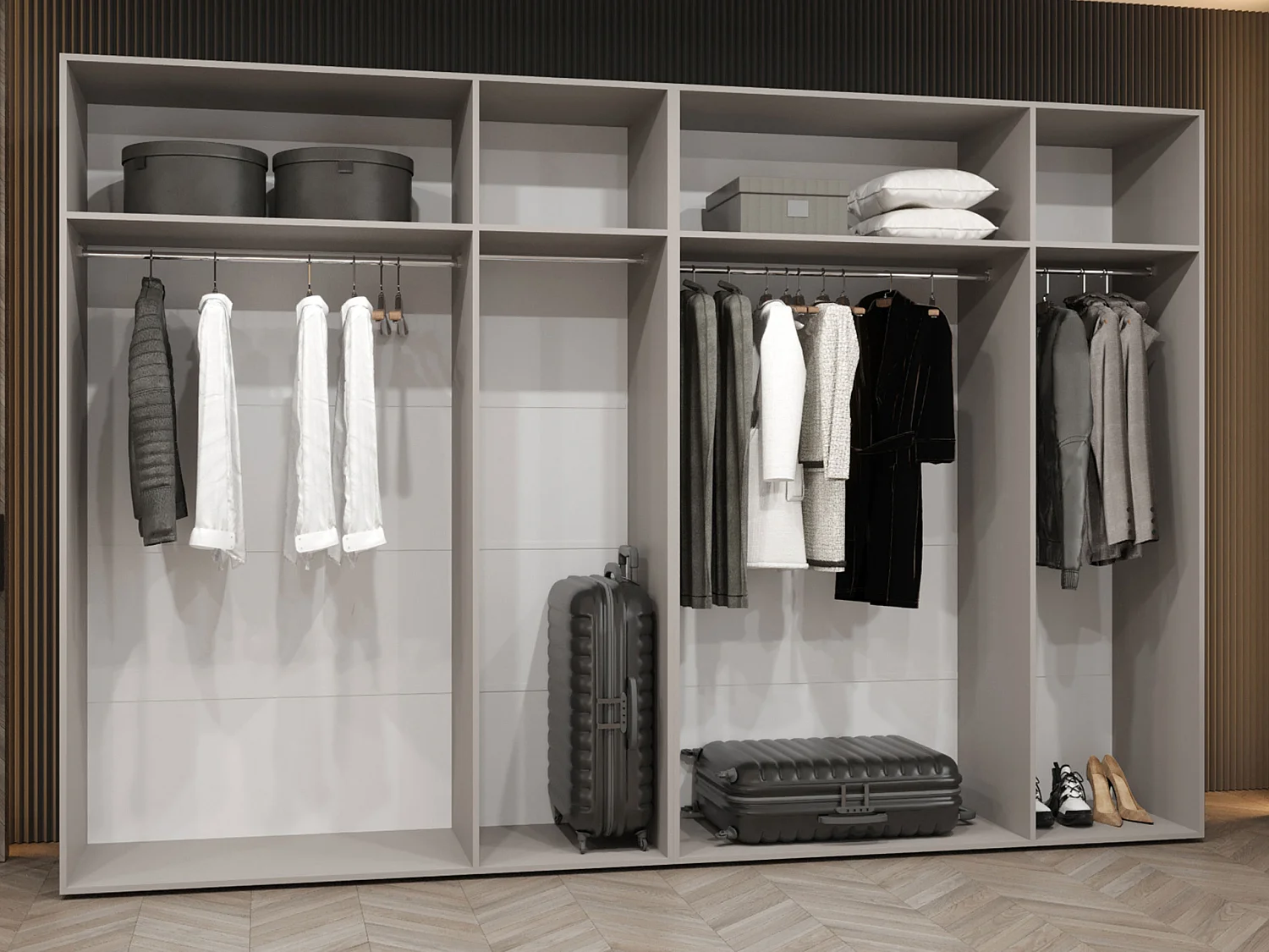 Armoire Hartford 517, Chêne Artisan, 202x300x50cm, Portes d'armoire: Avec des charnières