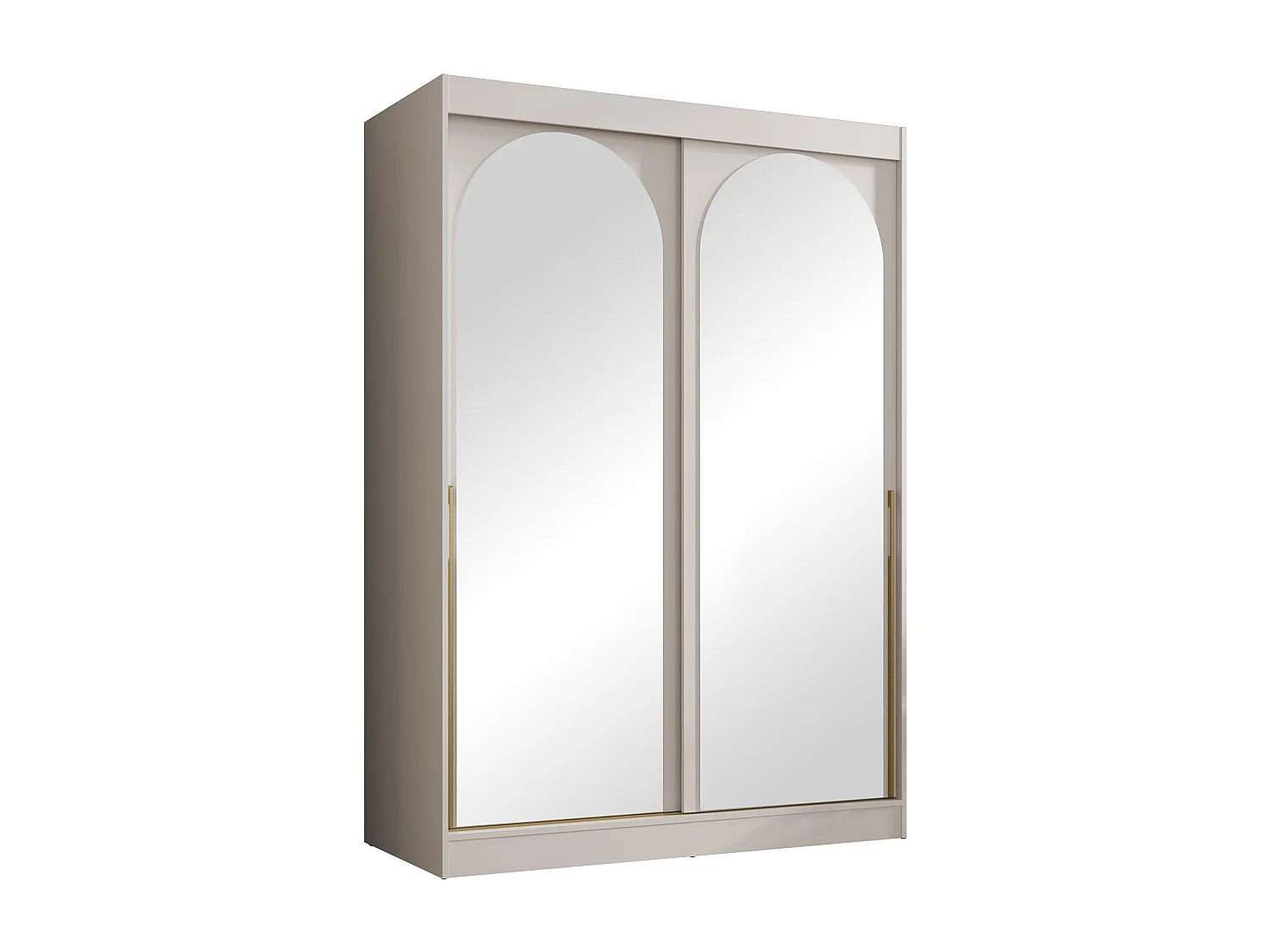 Armoire Toledo 131, Cachemire|Doré, 216x150x65cm, Portes d'armoire: Coulissantes