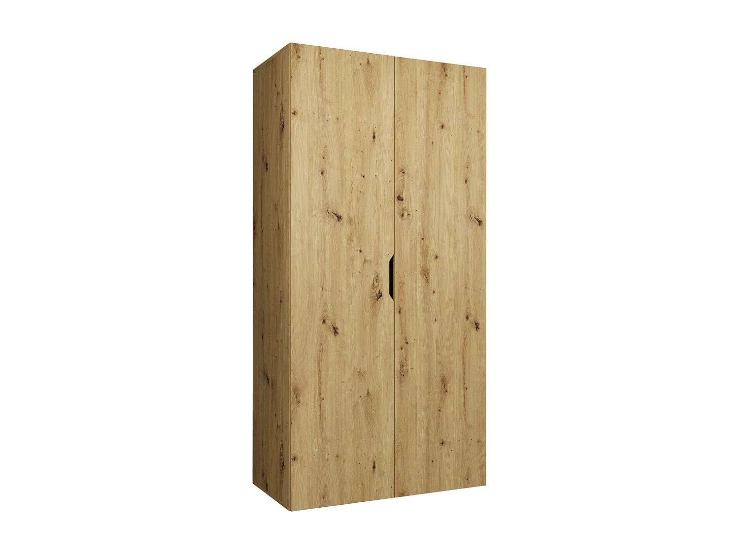 Armoire Hartford 509, Chêne Artisan, 202x100x50cm, Portes d'armoire: Avec des charnières