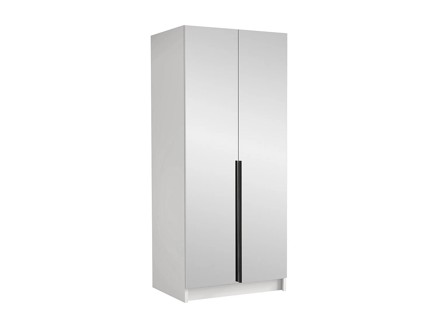 Armoire Closico Staton III, Noir|Blanc, 215x100x58cm
