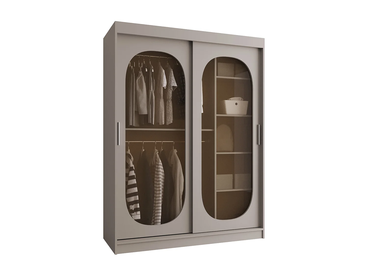 Armoire Hartford 519, Cachemire, 200x150x62cm, Portes d'armoire: Coulissantes