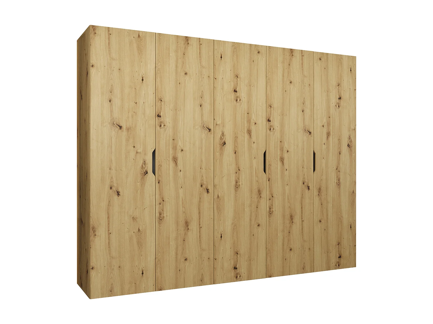 Armoire Hartford 515, Chêne Artisan, 202x250x50cm, Portes d'armoire: Avec des charnières