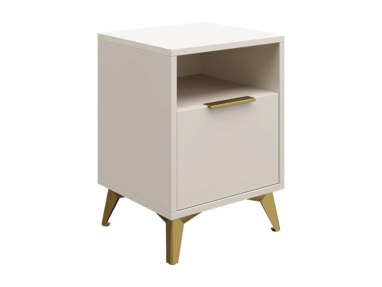 Table de chevet Comfivo Camlue 104, Beige, 60x44x40cm, Stratifié|MDF