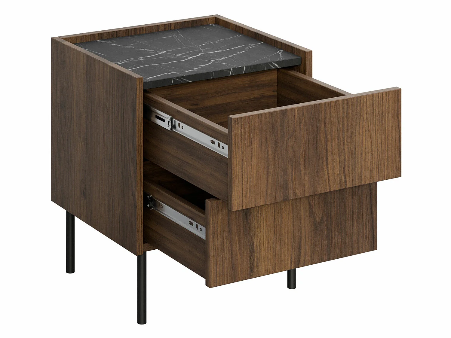 Table de chevet Comfivo Belviro, Nombre de tiroirs: 2, 5x4x4cm