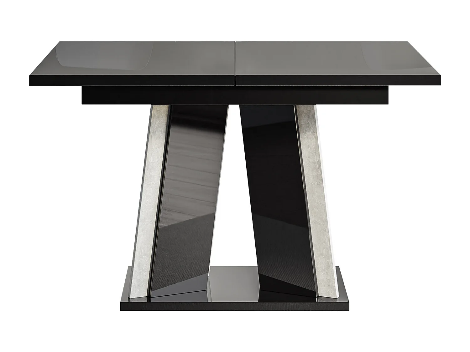 Table Goodyear 129, Béton|Noir brillant, 75x80x120cm, Disponible, Stratifié