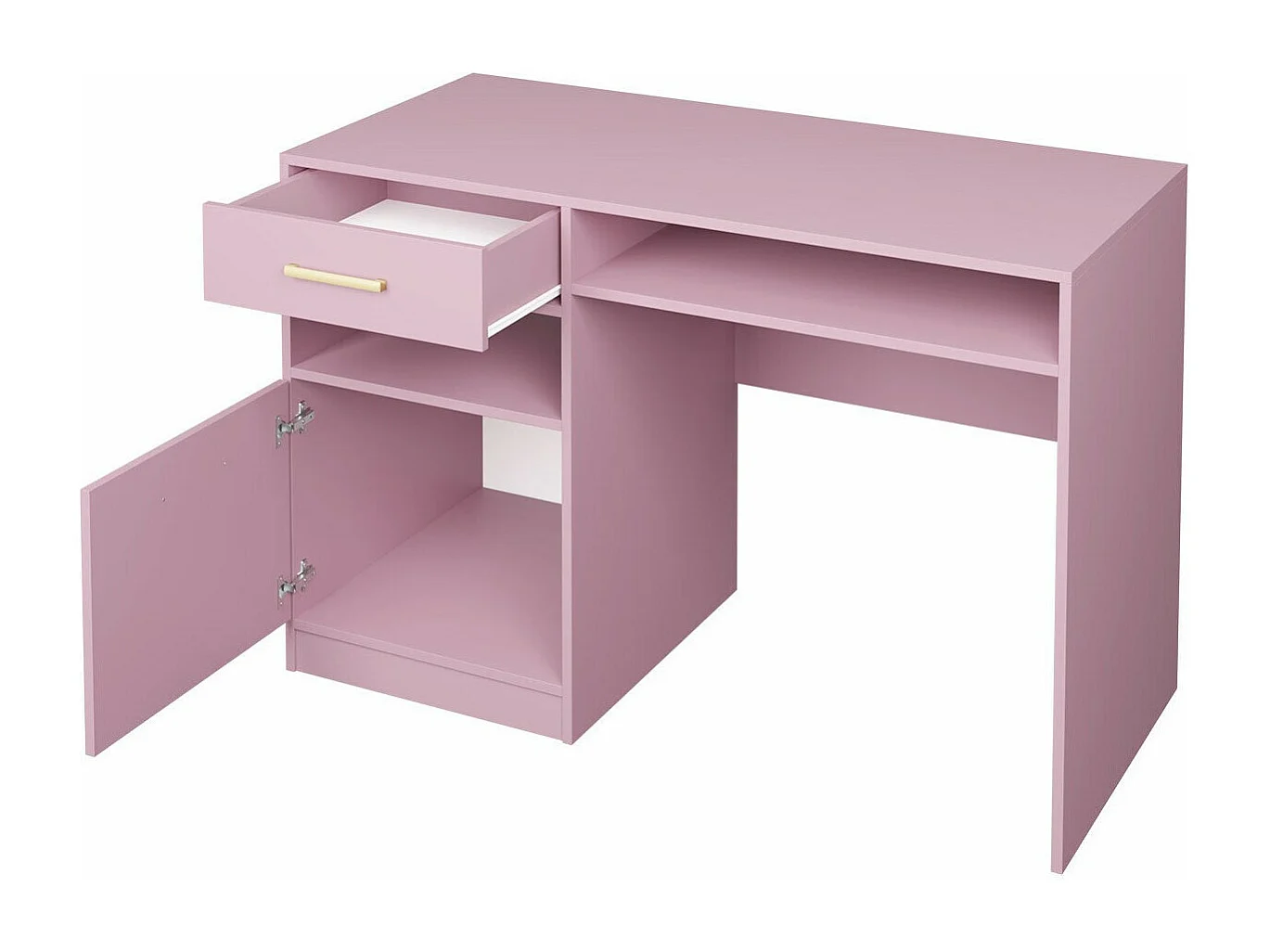 Bureau Delbalo 102, Avec tiroirs|Avec des portes, Le nombre de portes: 1, 82x125x58cm