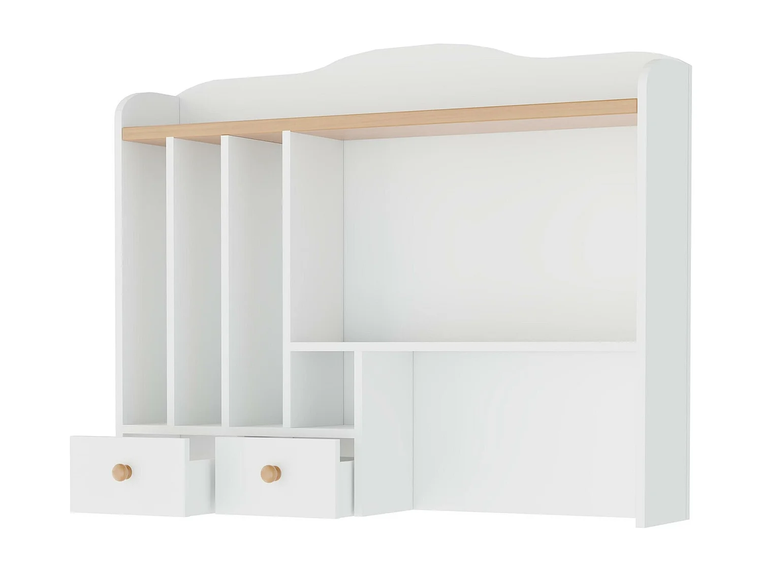 Bureau Romelbo 119, Avec tiroirs|Avec des portes, 76x110x52cm, Chêne|Blanc