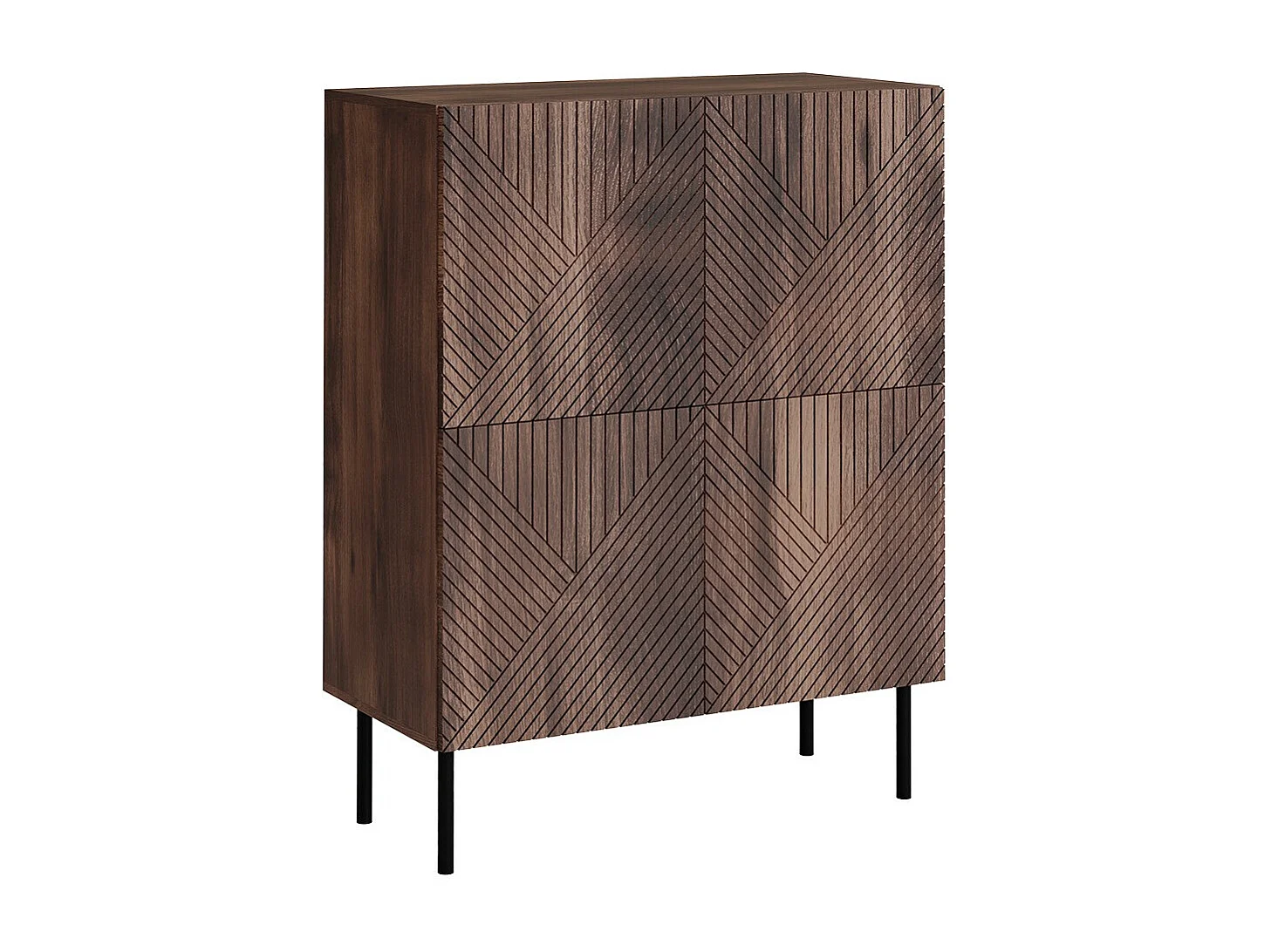 Buffet Venophu 106, Noyer, 118x89x42cm, MDF|Stratifié