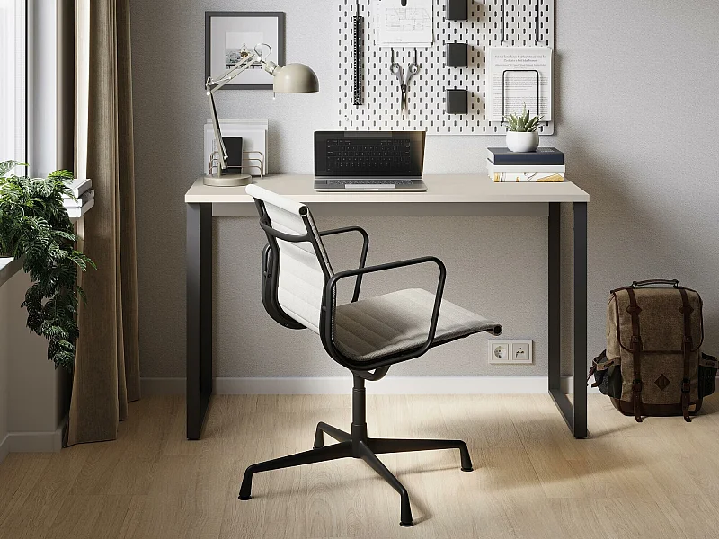 Bureau Delruvi 107, 77x125x55cm, Noir|Cachemire