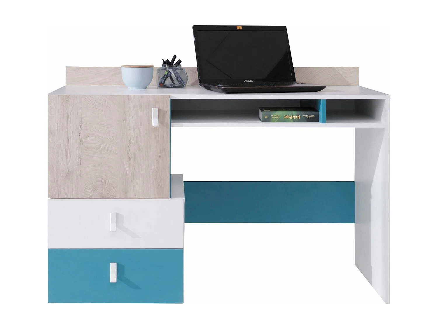 Bureau Camteso 107, Avec des portes|Avec tiroirs|Étagère à clavier, Nombre de tiroirs: 2